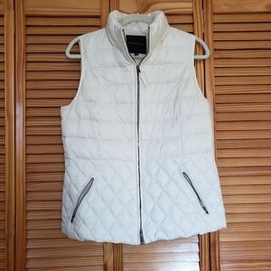 Talbots White Puffer Vest